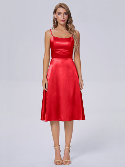 Rowan Scoop Soft Satin Short Bridesmaid Dresses