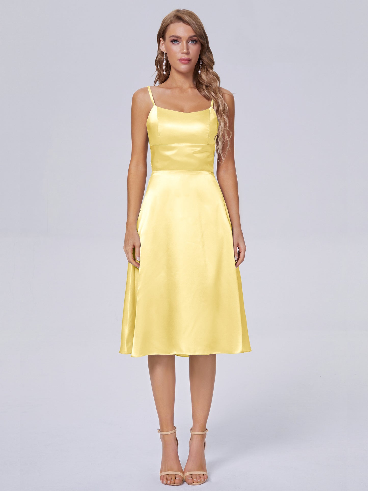 Rowan Scoop Soft Satin Short Bridesmaid Dresses