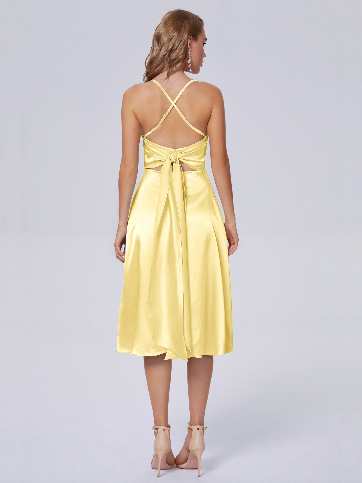 Rowan Scoop Soft Satin Short Bridesmaid Dresses