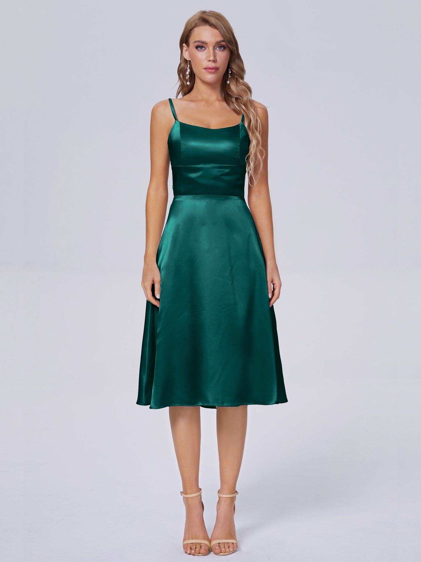 Rowan Scoop Soft Satin Short Bridesmaid Dresses