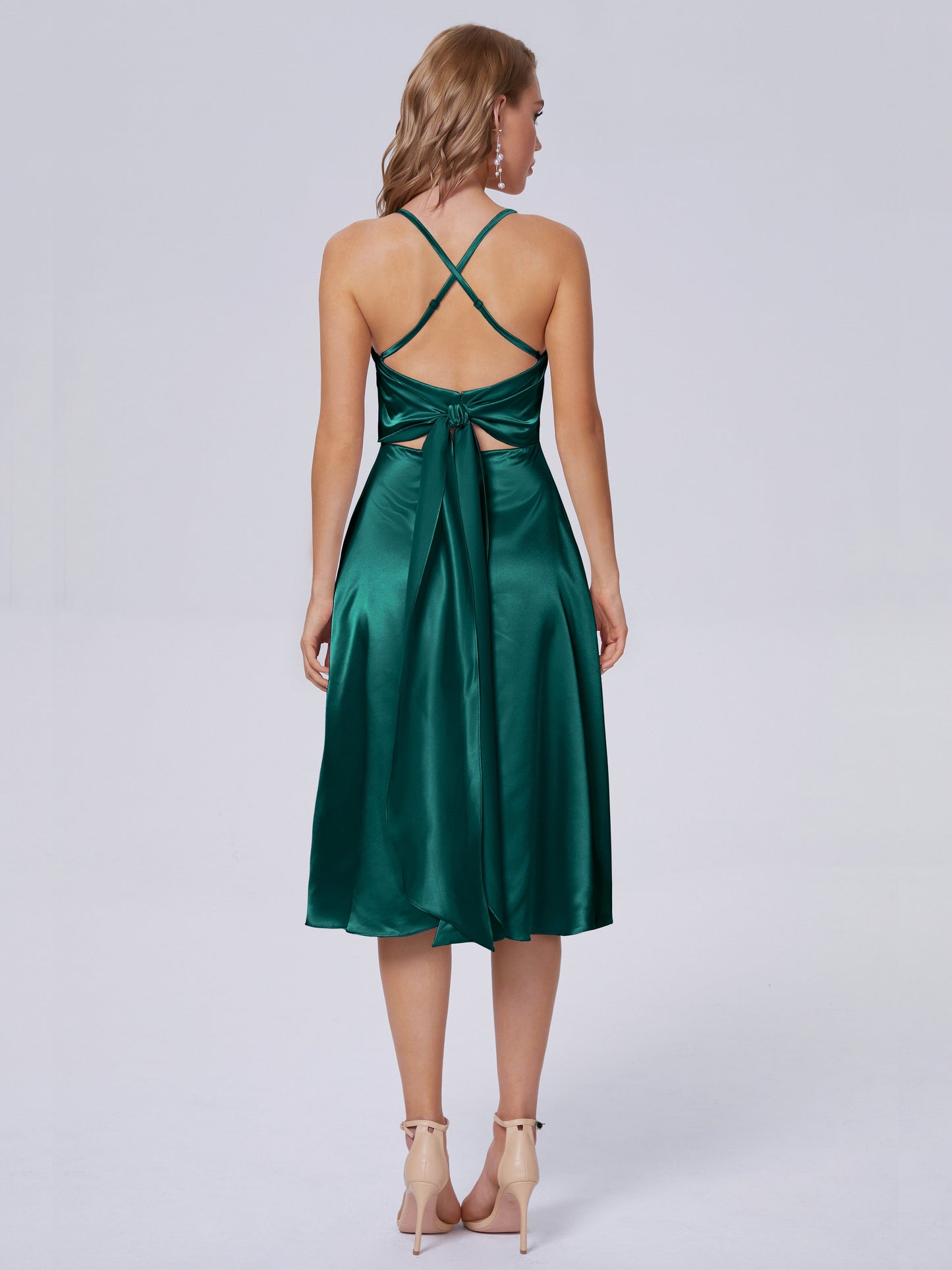 Rowan Scoop Soft Satin Short Bridesmaid Dresses