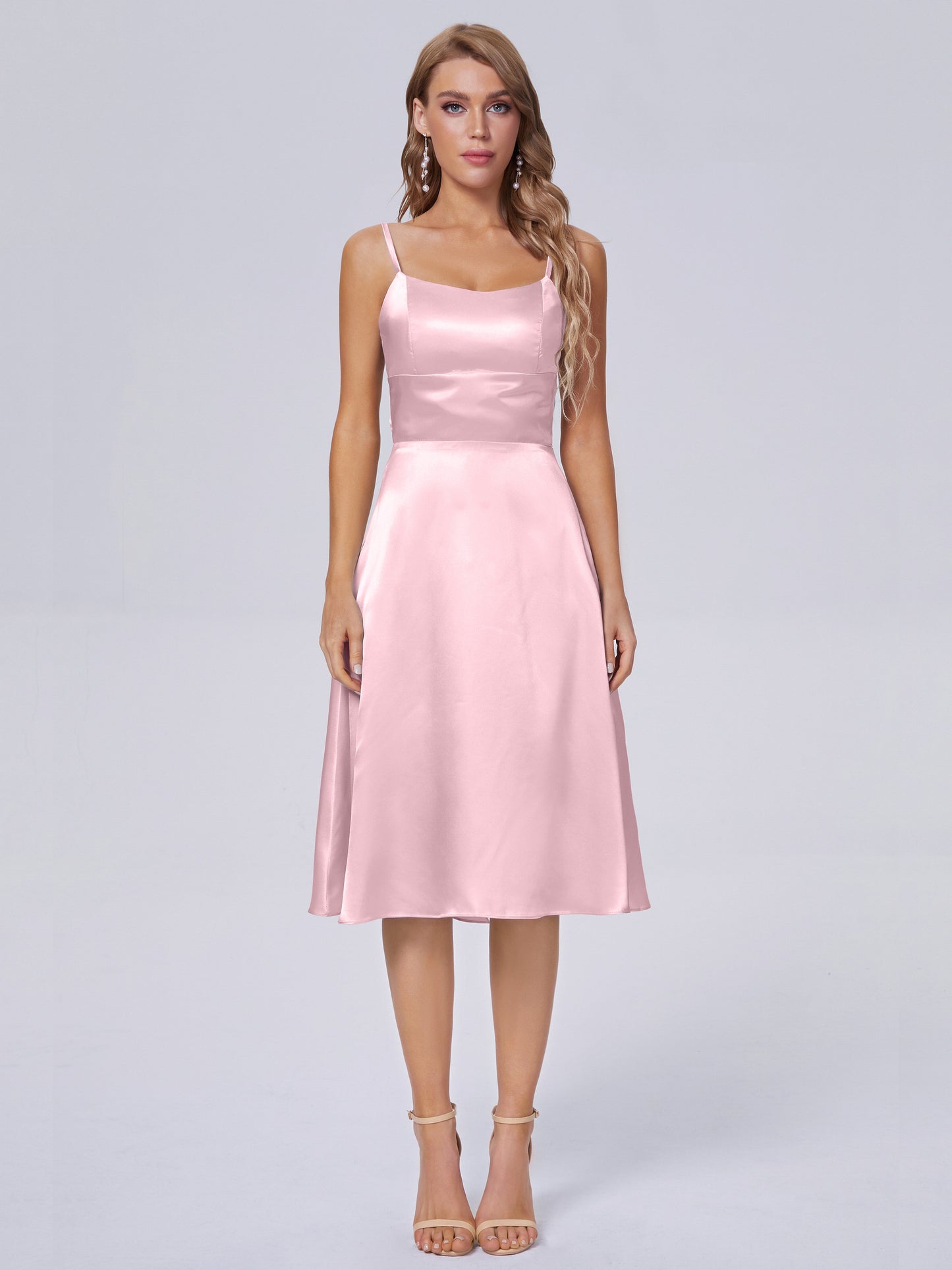 Rowan Scoop Soft Satin Short Bridesmaid Dresses