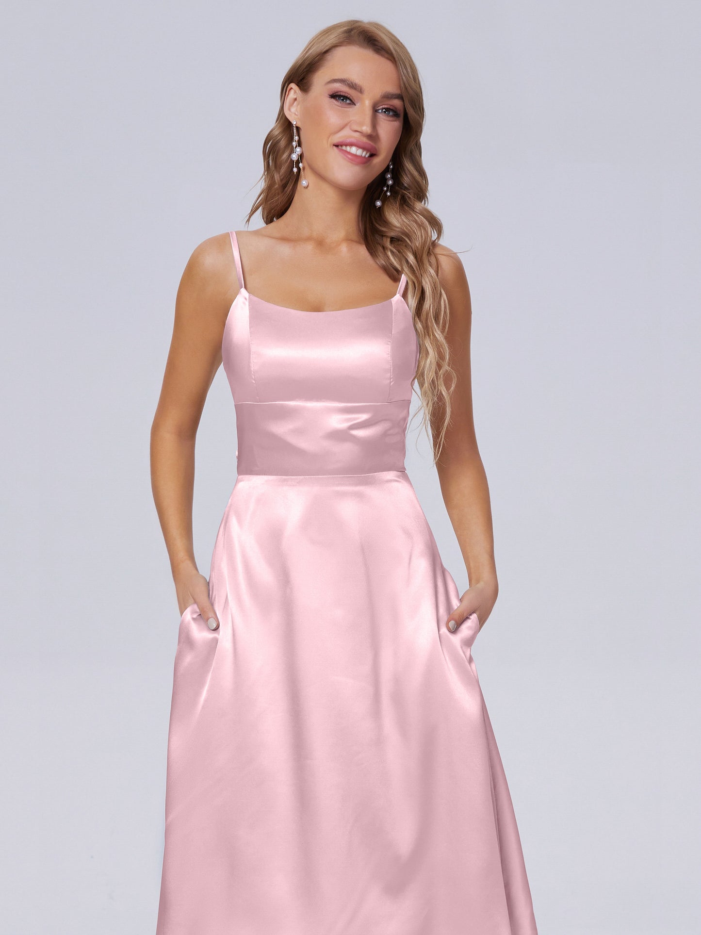 Rowan Scoop Soft Satin Short Bridesmaid Dresses