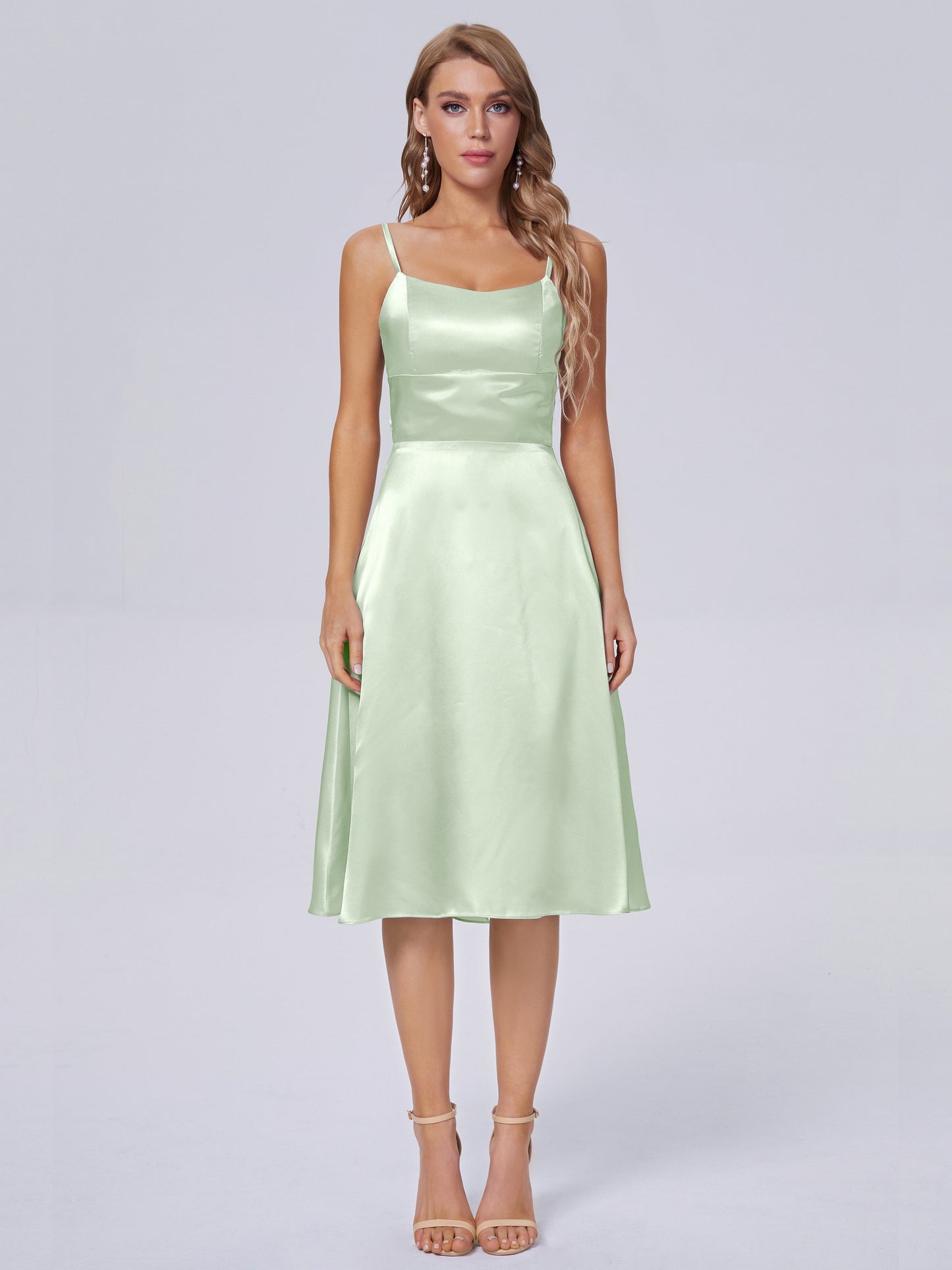 Rowan Scoop Soft Satin Short Bridesmaid Dresses