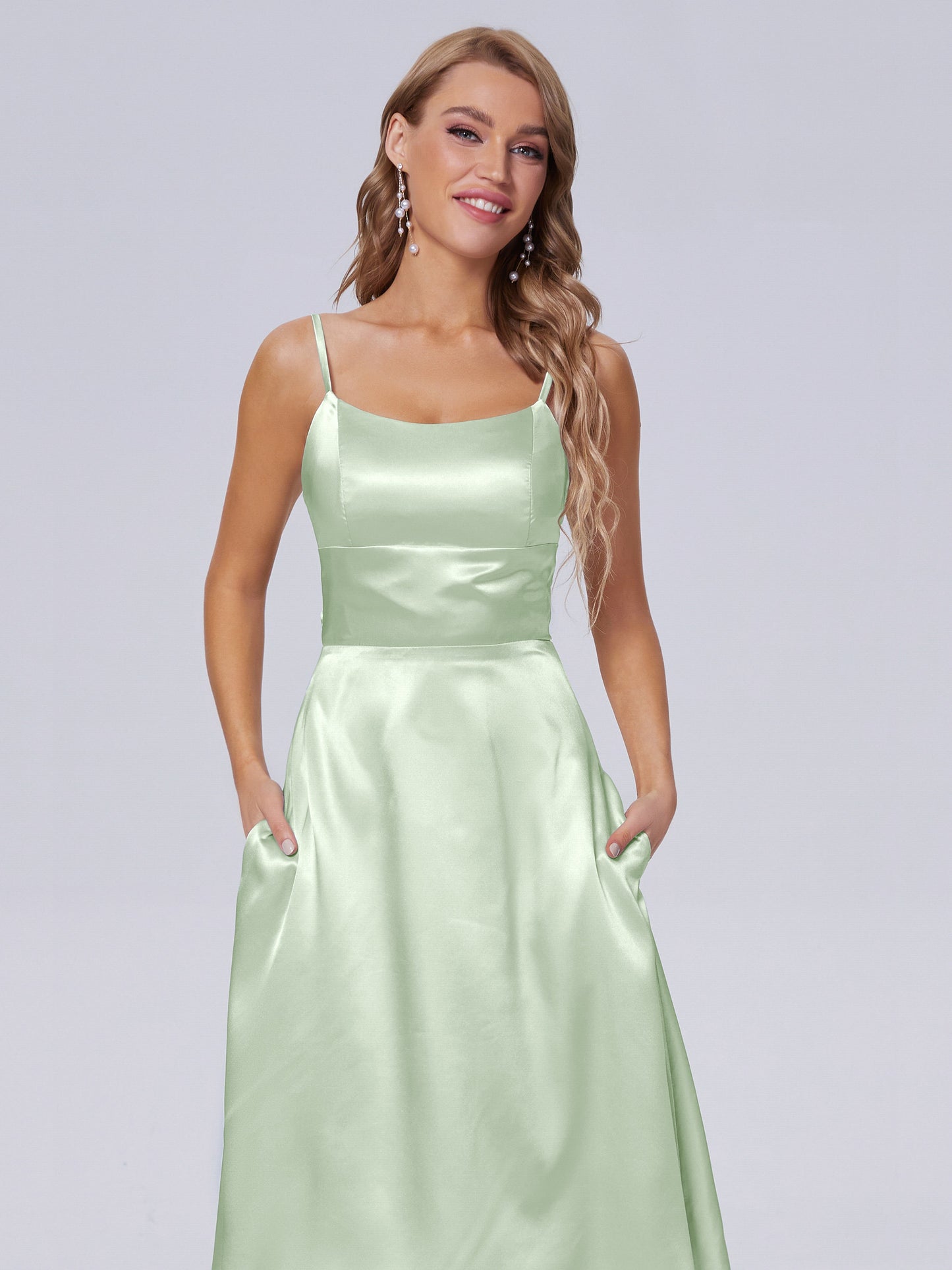 Rowan Scoop Soft Satin Short Bridesmaid Dresses