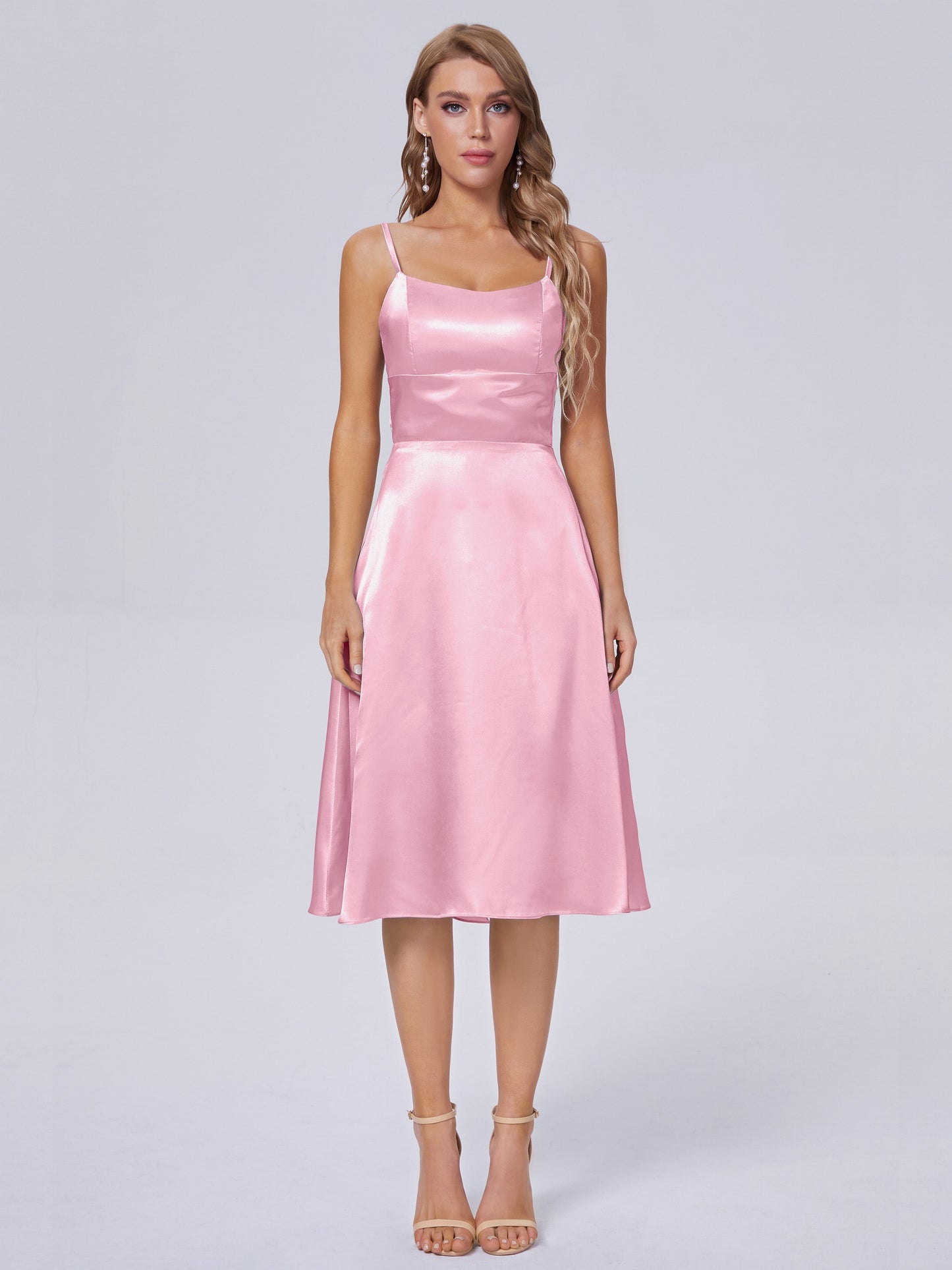 Rowan Scoop Soft Satin Short Bridesmaid Dresses