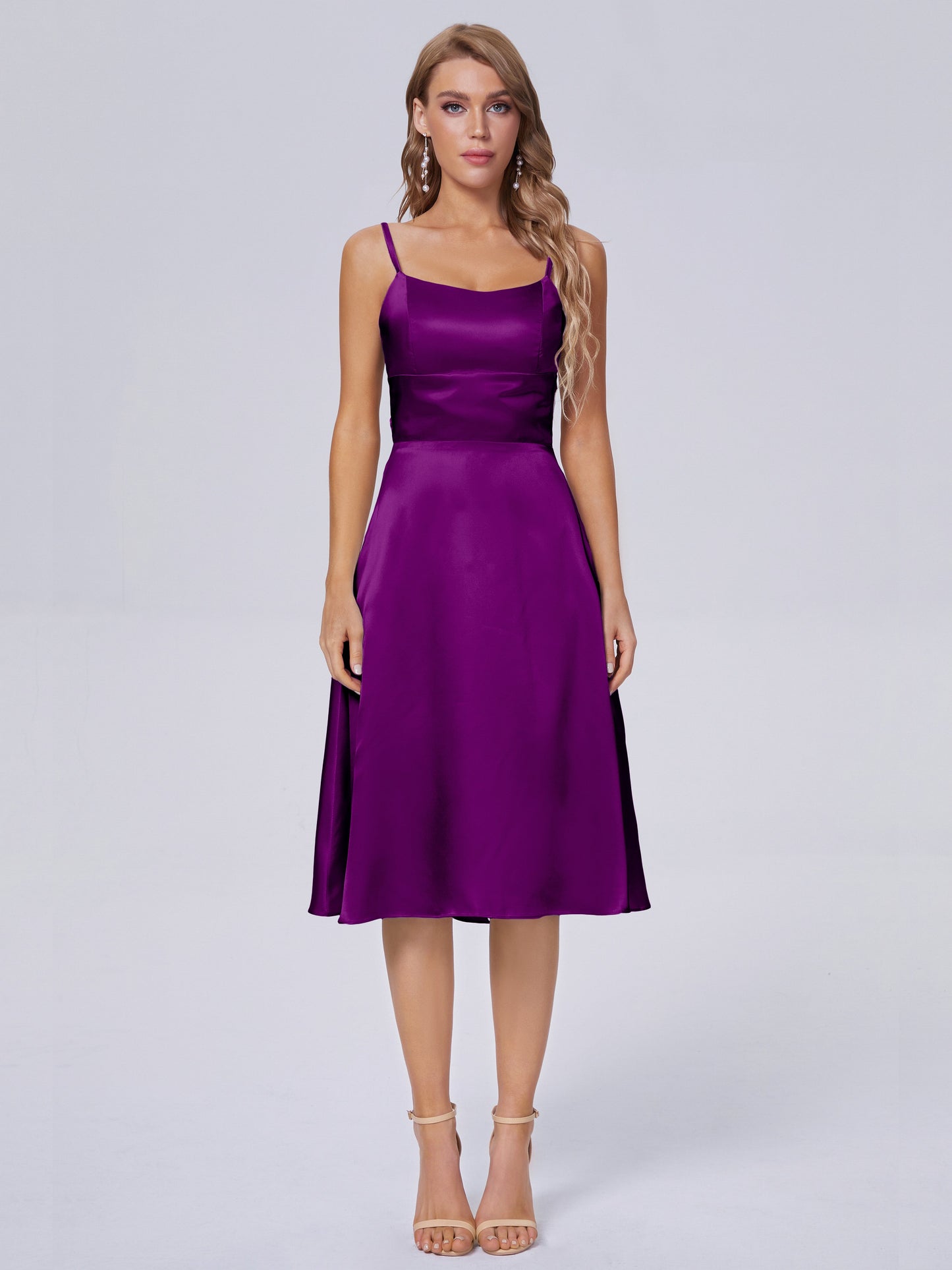 Rowan Scoop Soft Satin Short Bridesmaid Dresses