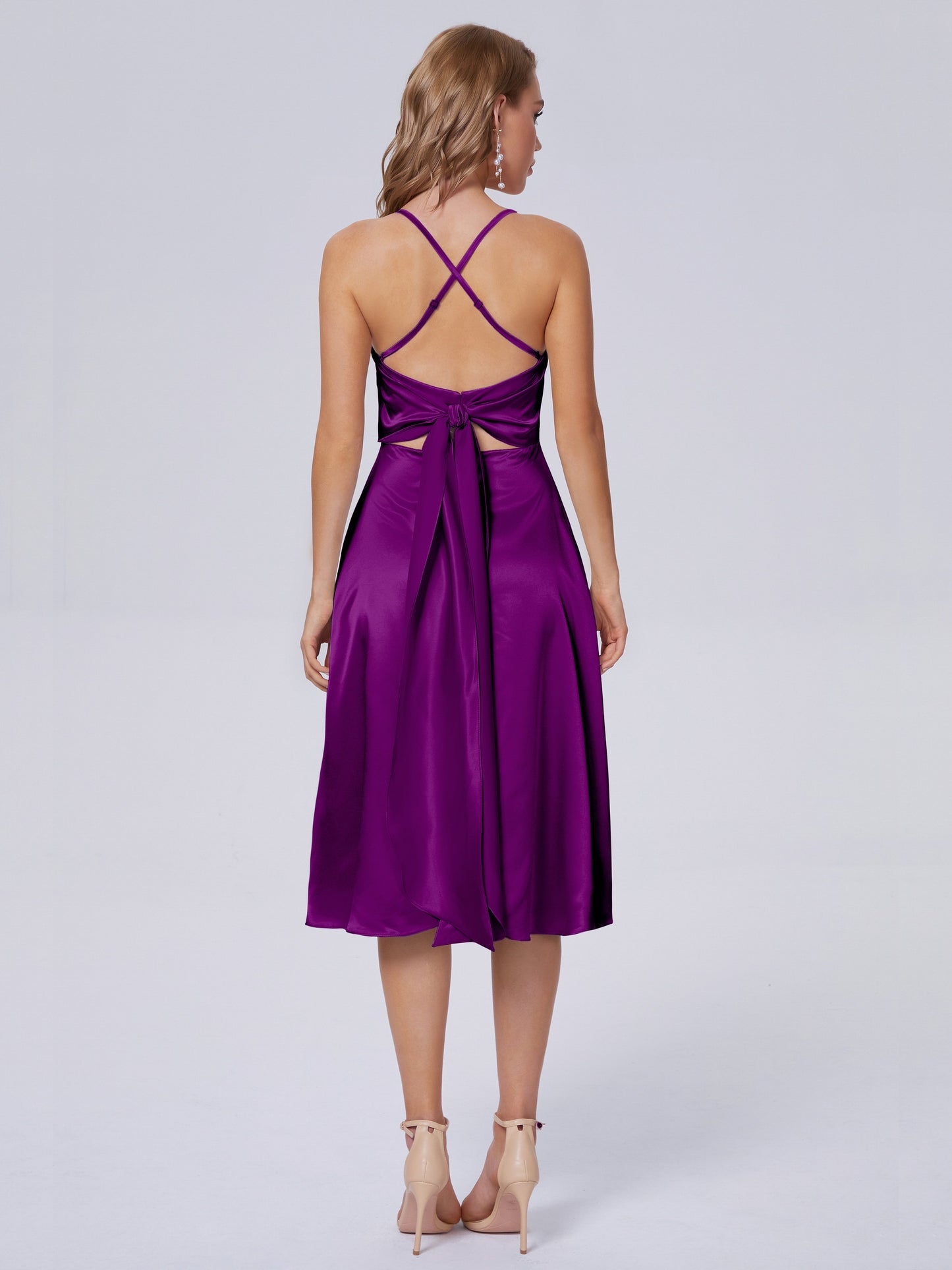 Rowan Scoop Soft Satin Short Bridesmaid Dresses