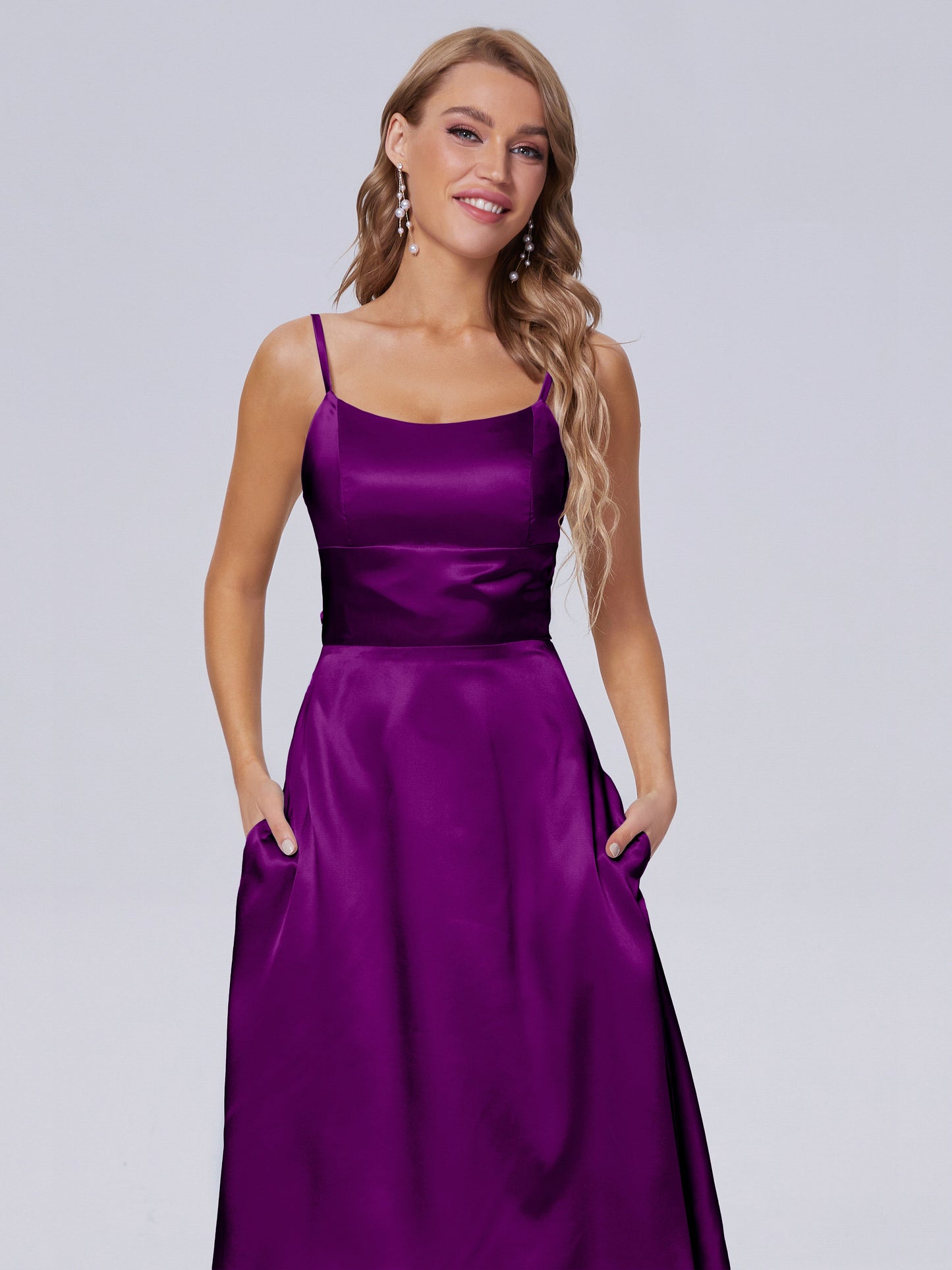 Rowan Scoop Soft Satin Short Bridesmaid Dresses