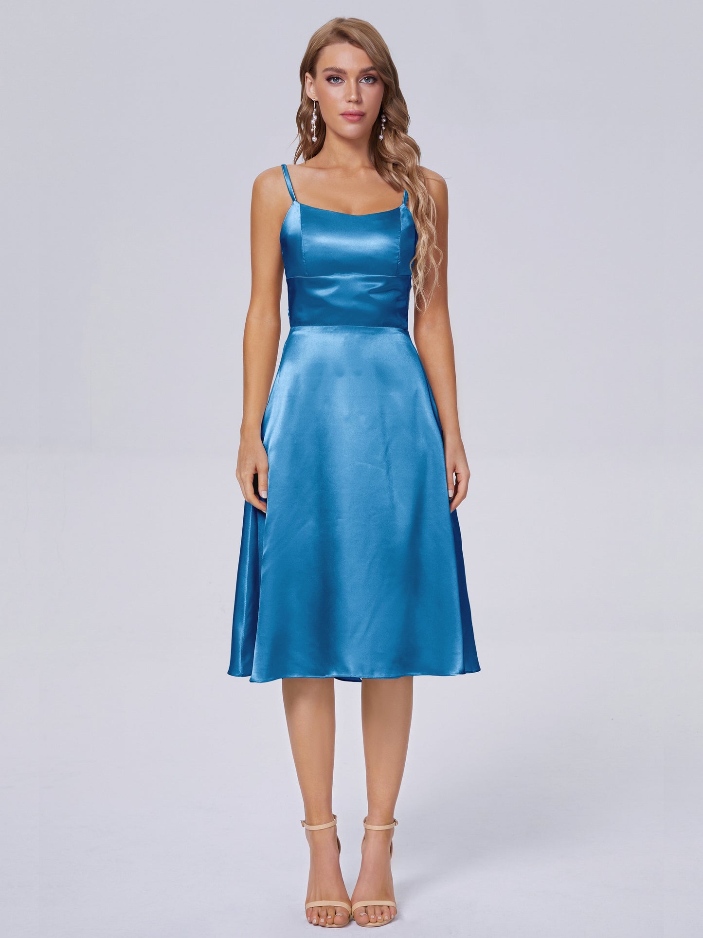 Rowan Scoop Soft Satin Short Bridesmaid Dresses