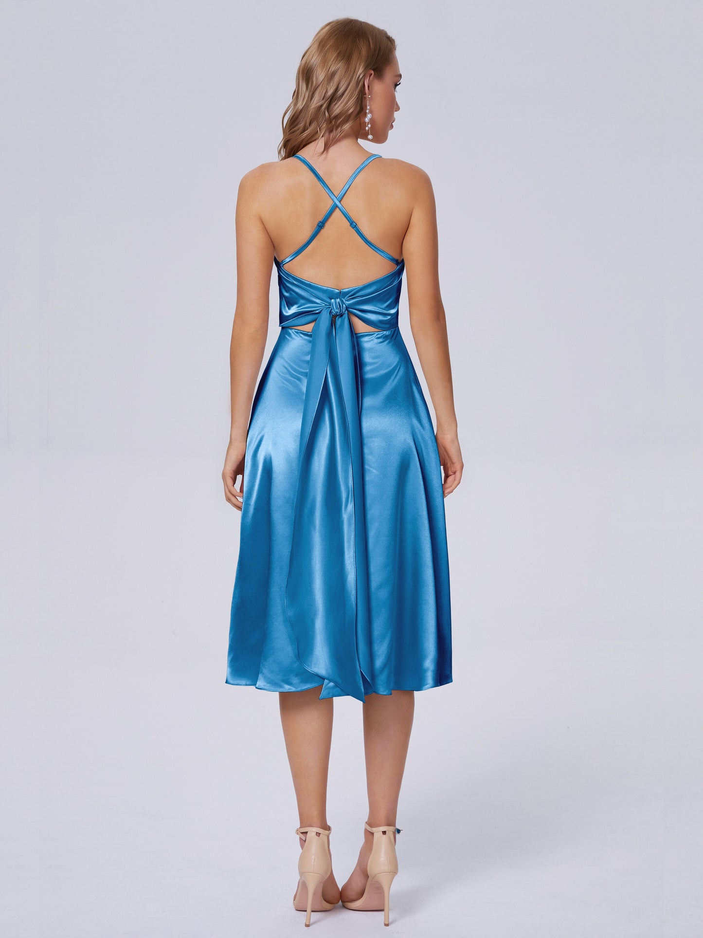 Rowan Scoop Soft Satin Short Bridesmaid Dresses