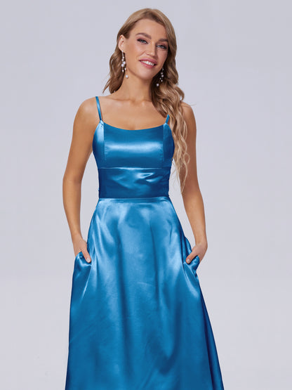Rowan Scoop Soft Satin Short Bridesmaid Dresses