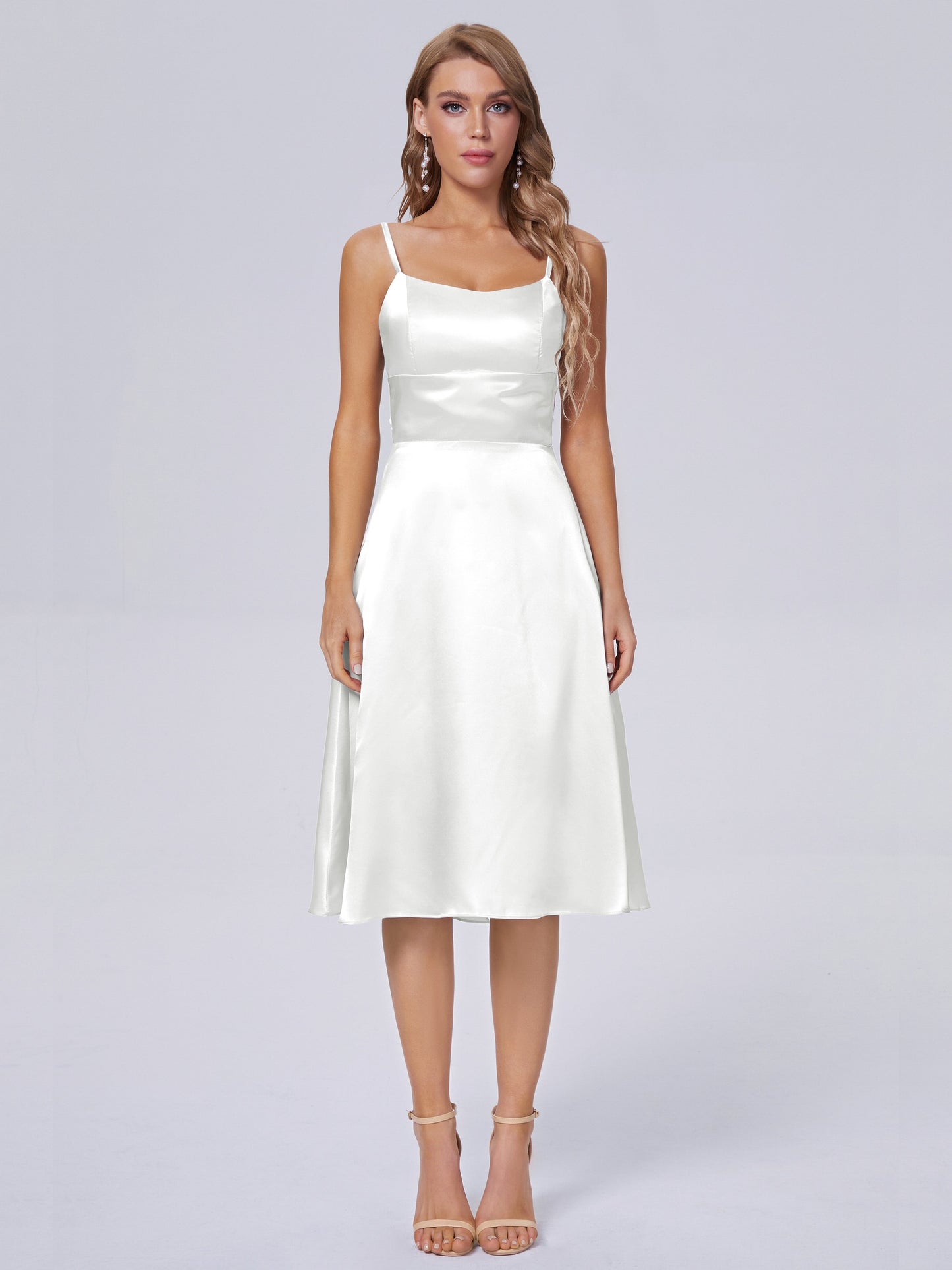 Rowan Scoop Soft Satin Short Bridesmaid Dresses