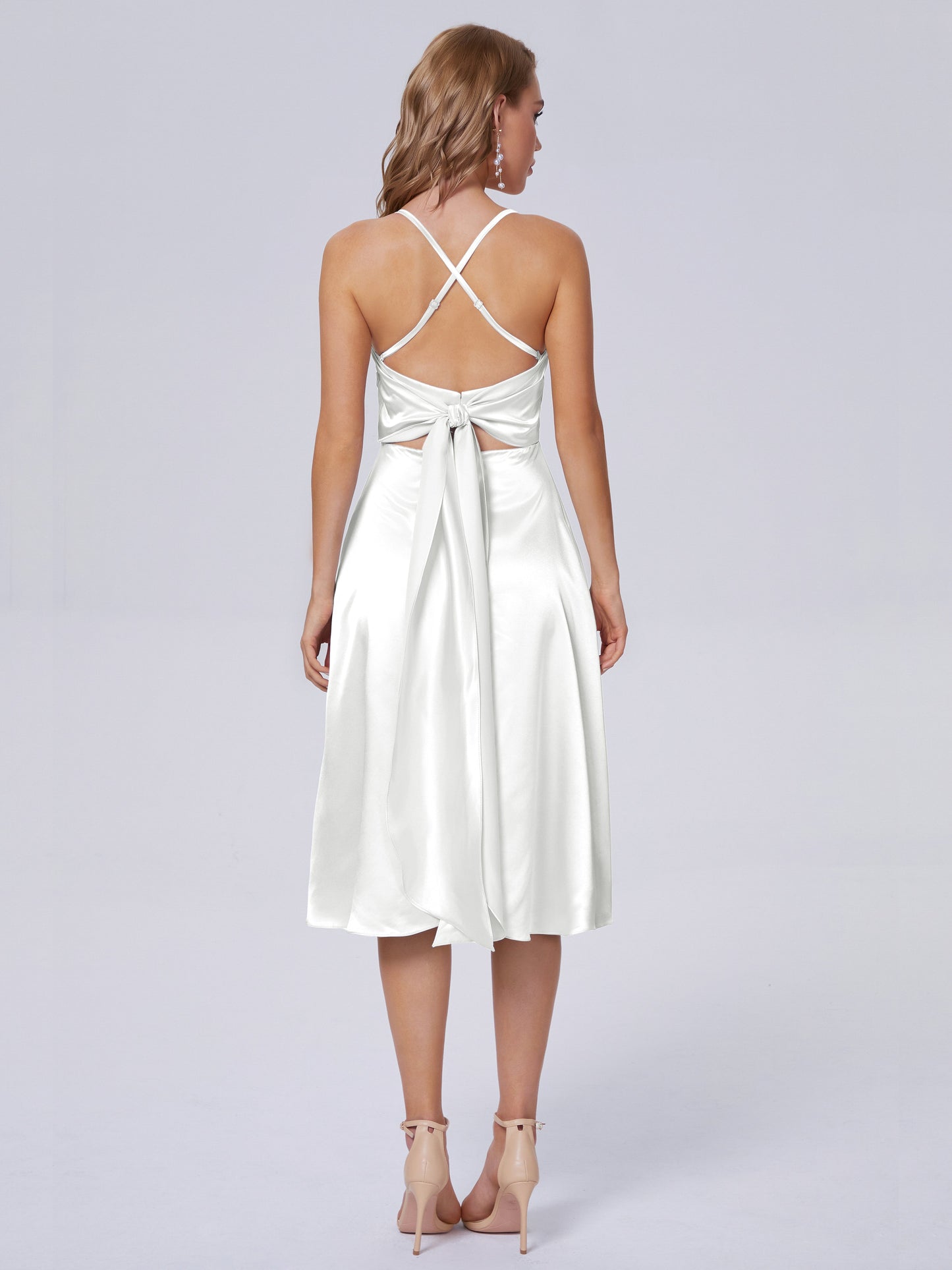 Rowan Scoop Soft Satin Short Bridesmaid Dresses