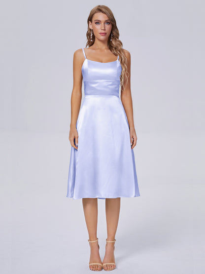 Rowan Scoop Soft Satin Short Bridesmaid Dresses