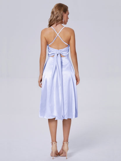 Rowan Scoop Soft Satin Short Bridesmaid Dresses