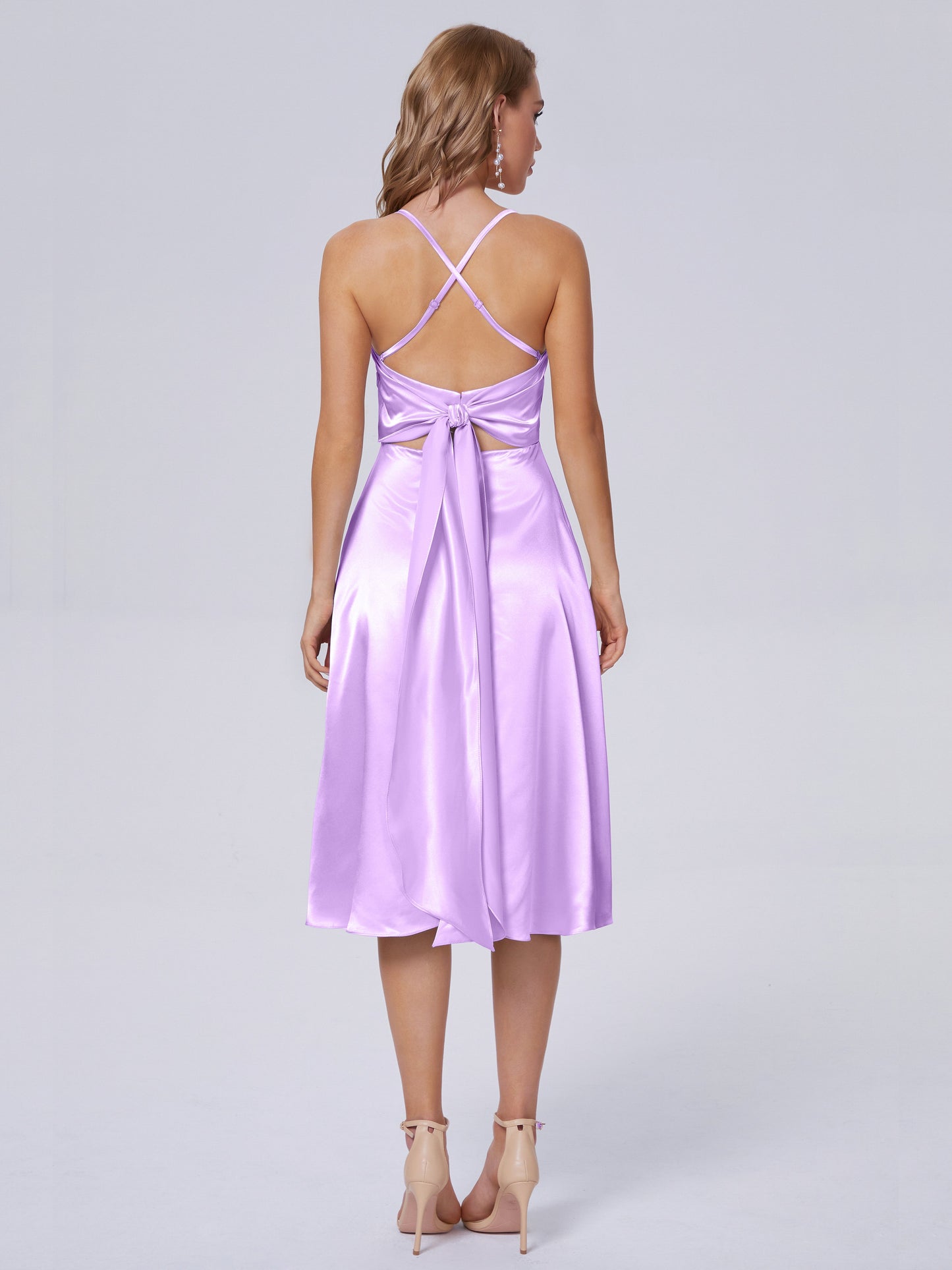 Rowan Scoop Soft Satin Short Bridesmaid Dresses