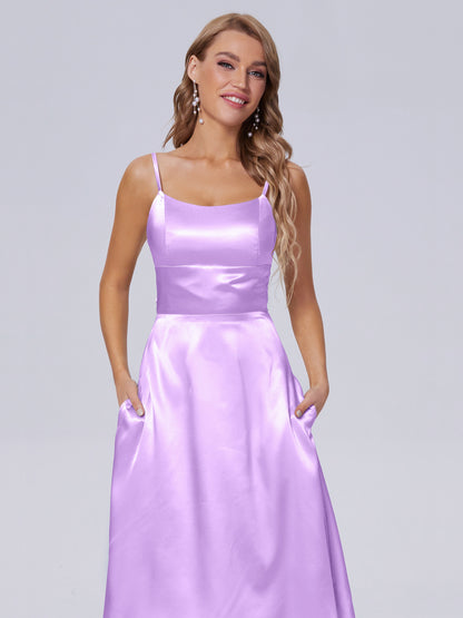 Rowan Scoop Soft Satin Short Bridesmaid Dresses