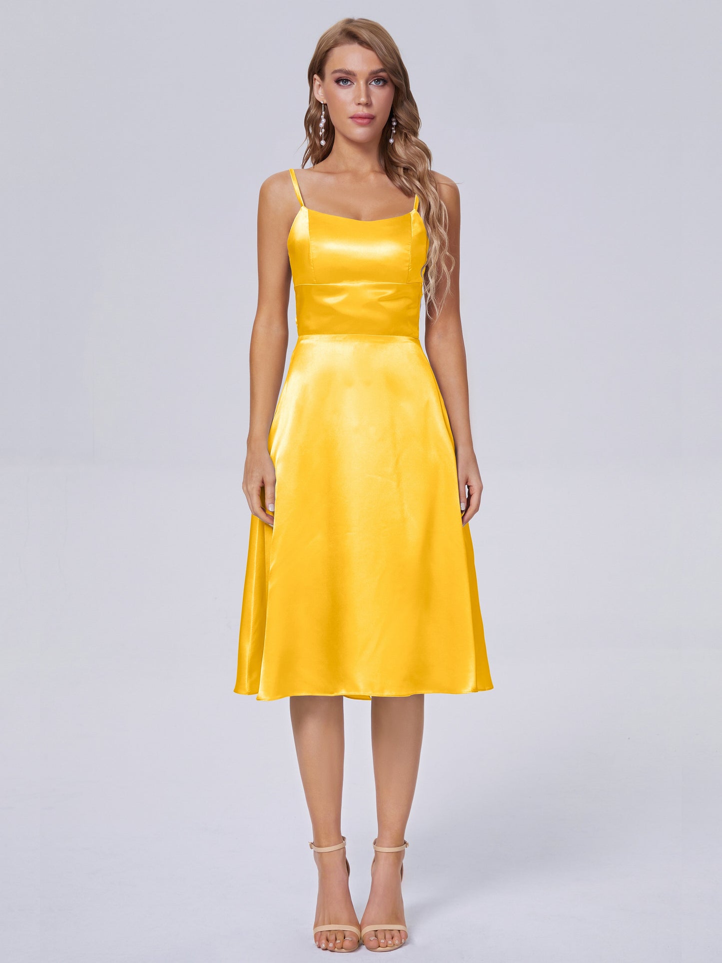Rowan Scoop Soft Satin Short Bridesmaid Dresses