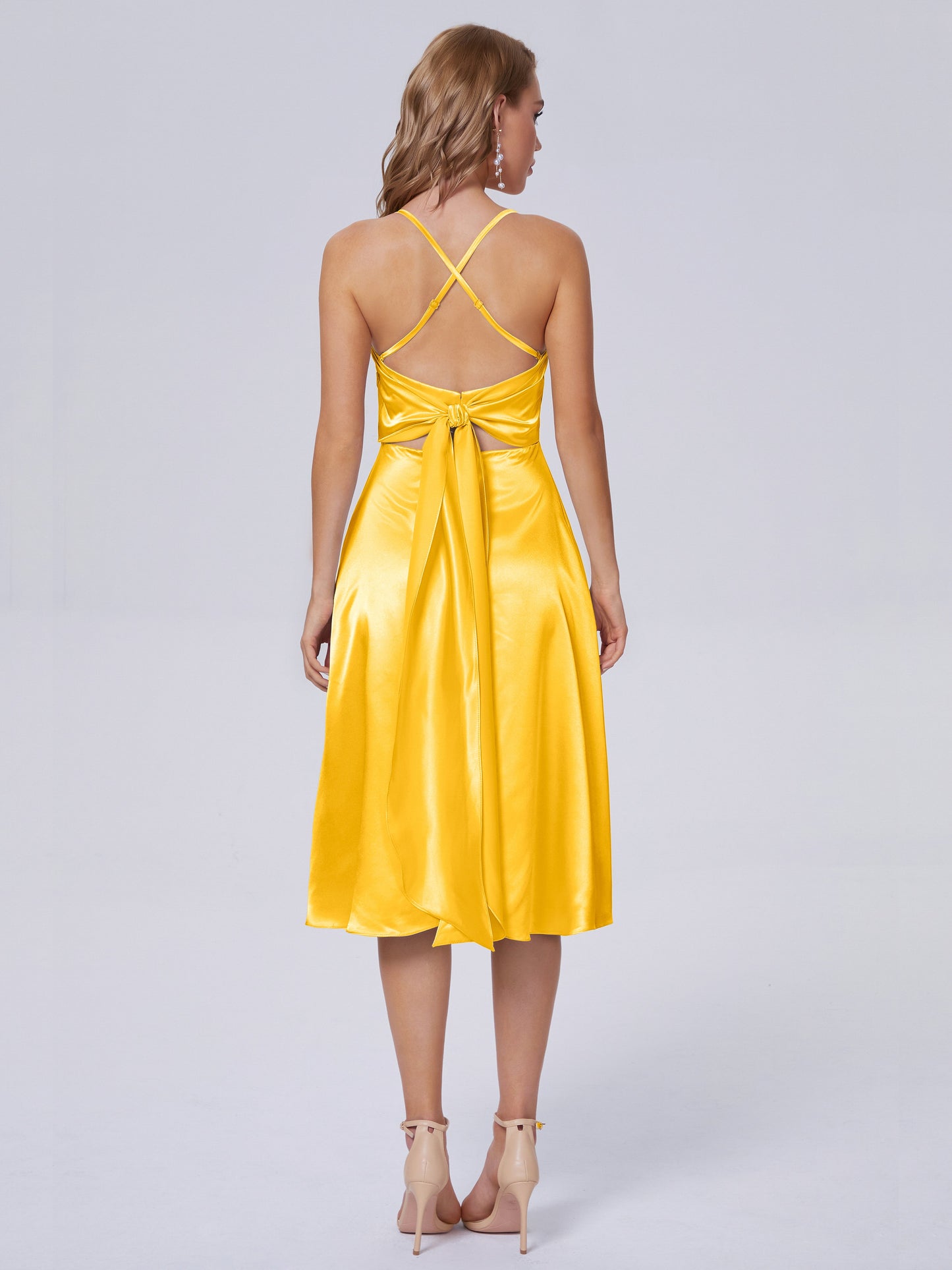 Rowan Scoop Soft Satin Short Bridesmaid Dresses