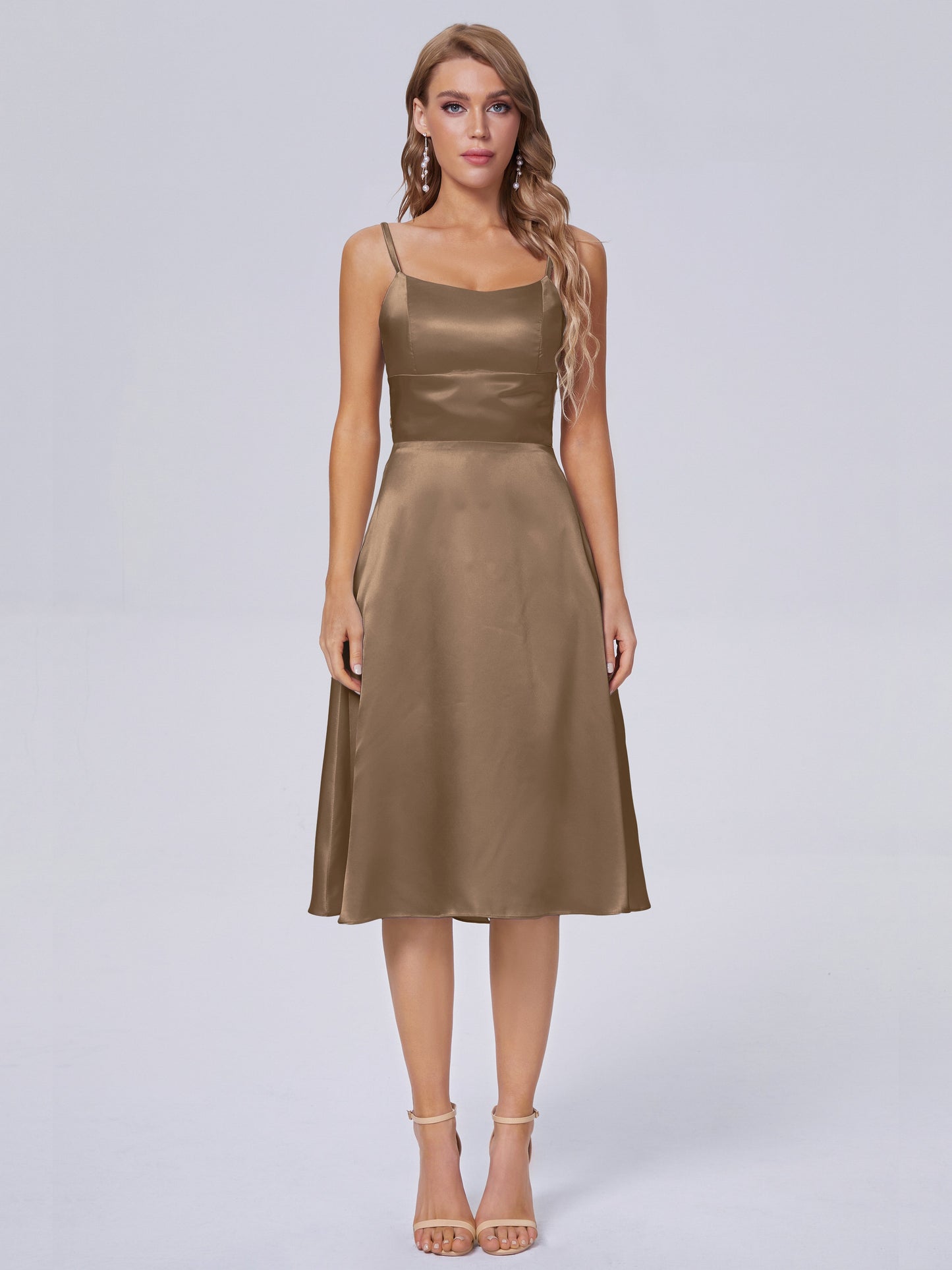 Rowan Scoop Soft Satin Short Bridesmaid Dresses