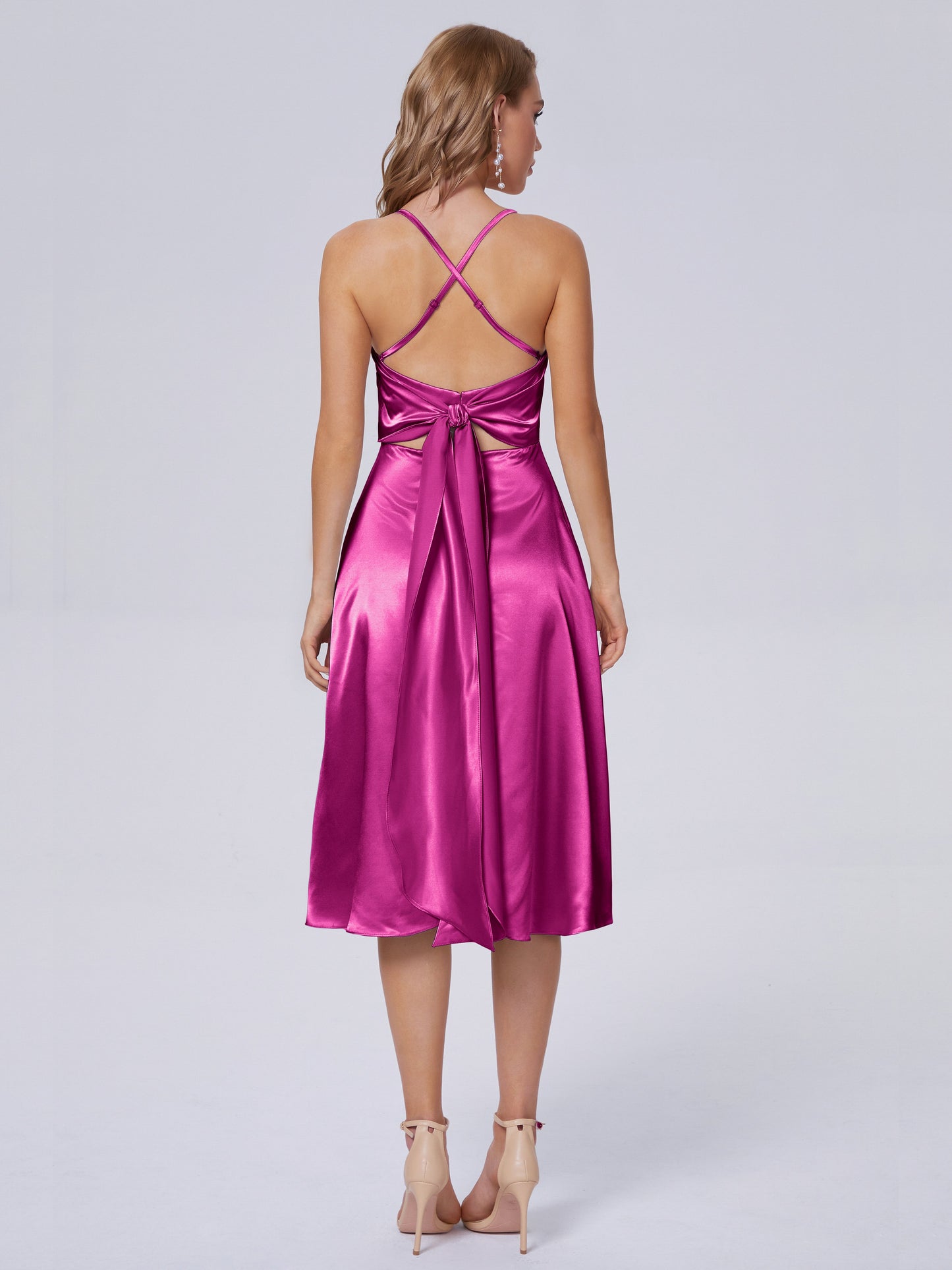 Rowan Scoop Soft Satin Short Bridesmaid Dresses