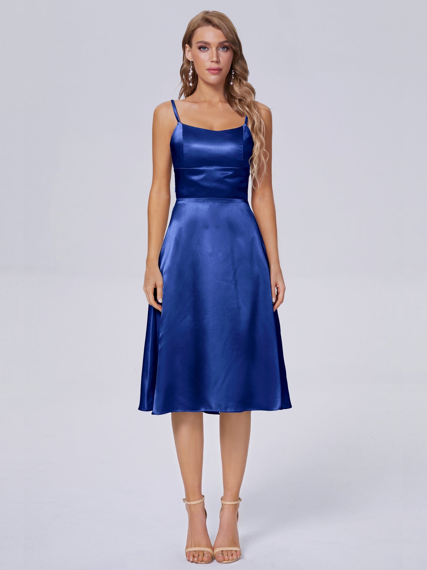 Rowan Scoop Soft Satin Short Bridesmaid Dresses
