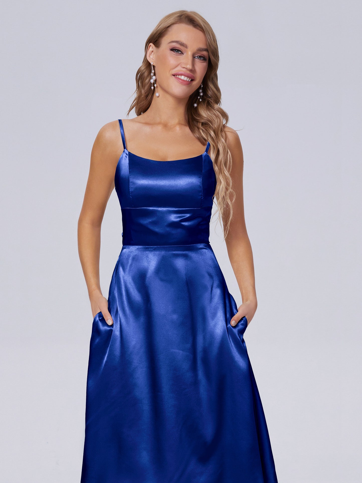 Rowan Scoop Soft Satin Short Bridesmaid Dresses