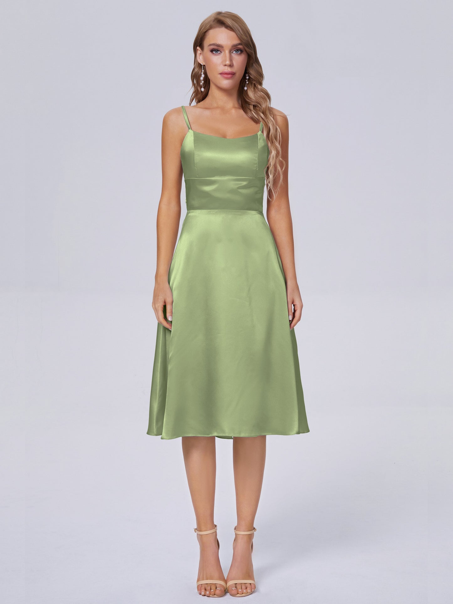 Rowan Scoop Soft Satin Short Bridesmaid Dresses