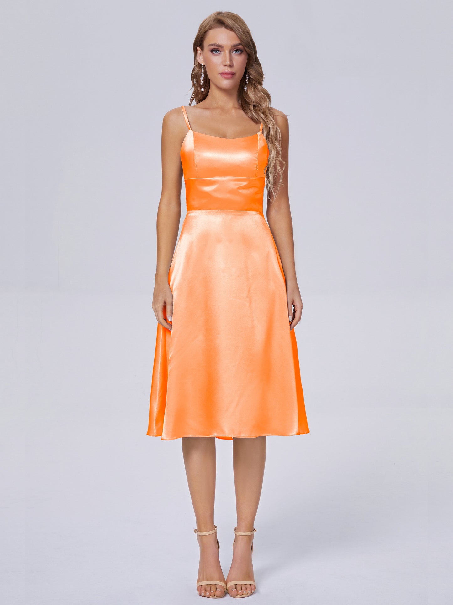 Rowan Scoop Soft Satin Short Bridesmaid Dresses