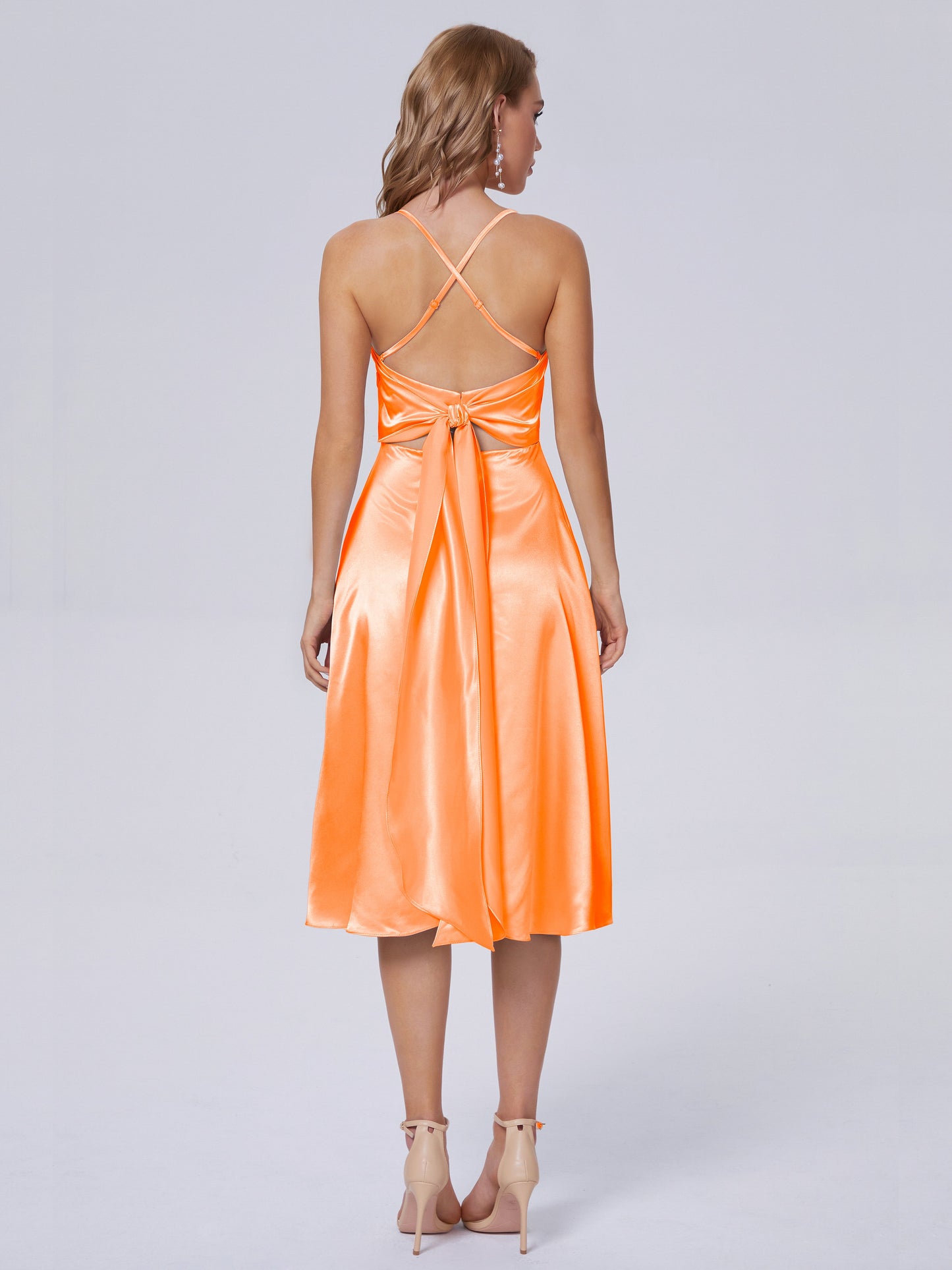 Rowan Scoop Soft Satin Short Bridesmaid Dresses