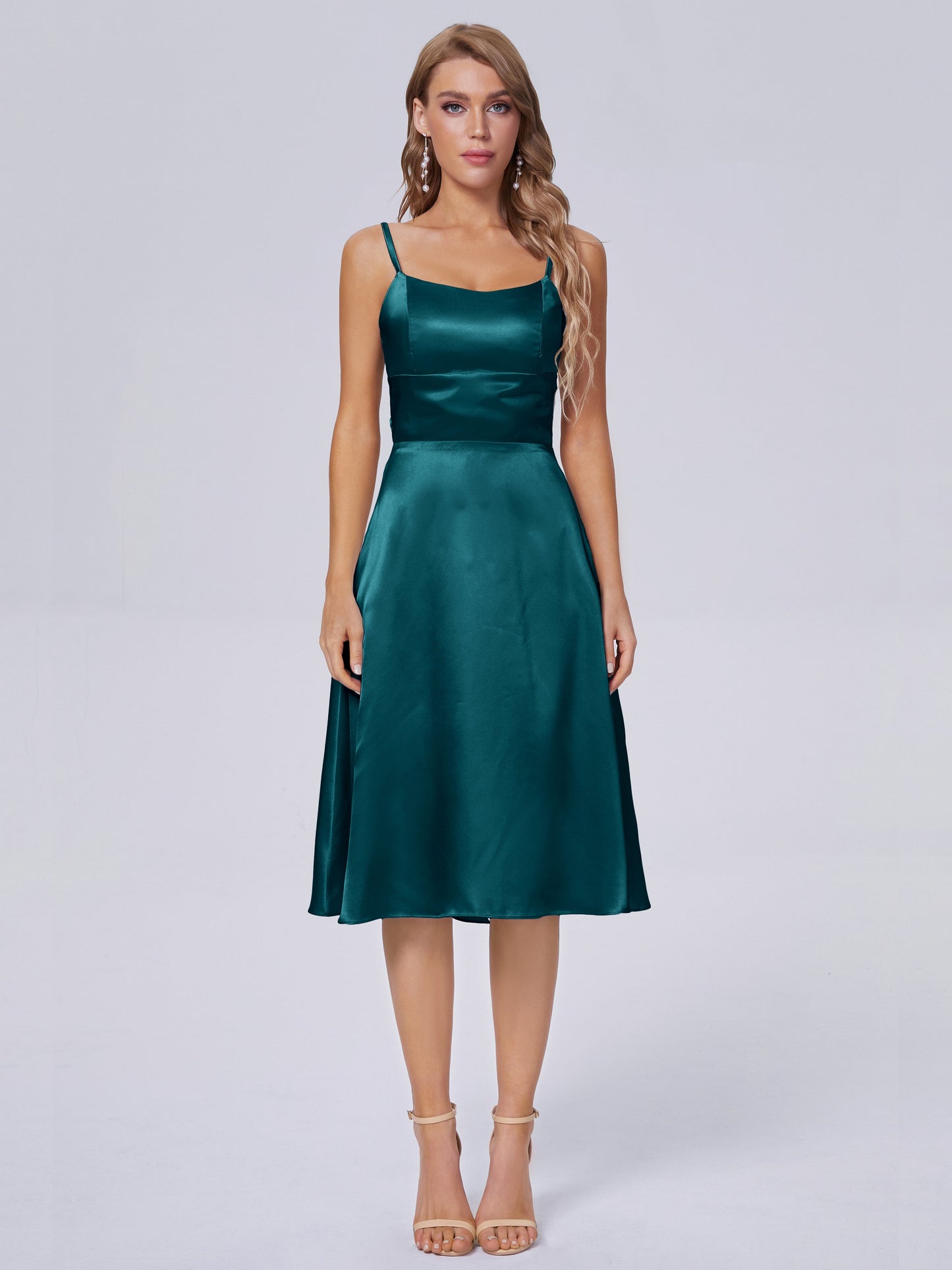 Rowan Scoop Soft Satin Short Bridesmaid Dresses