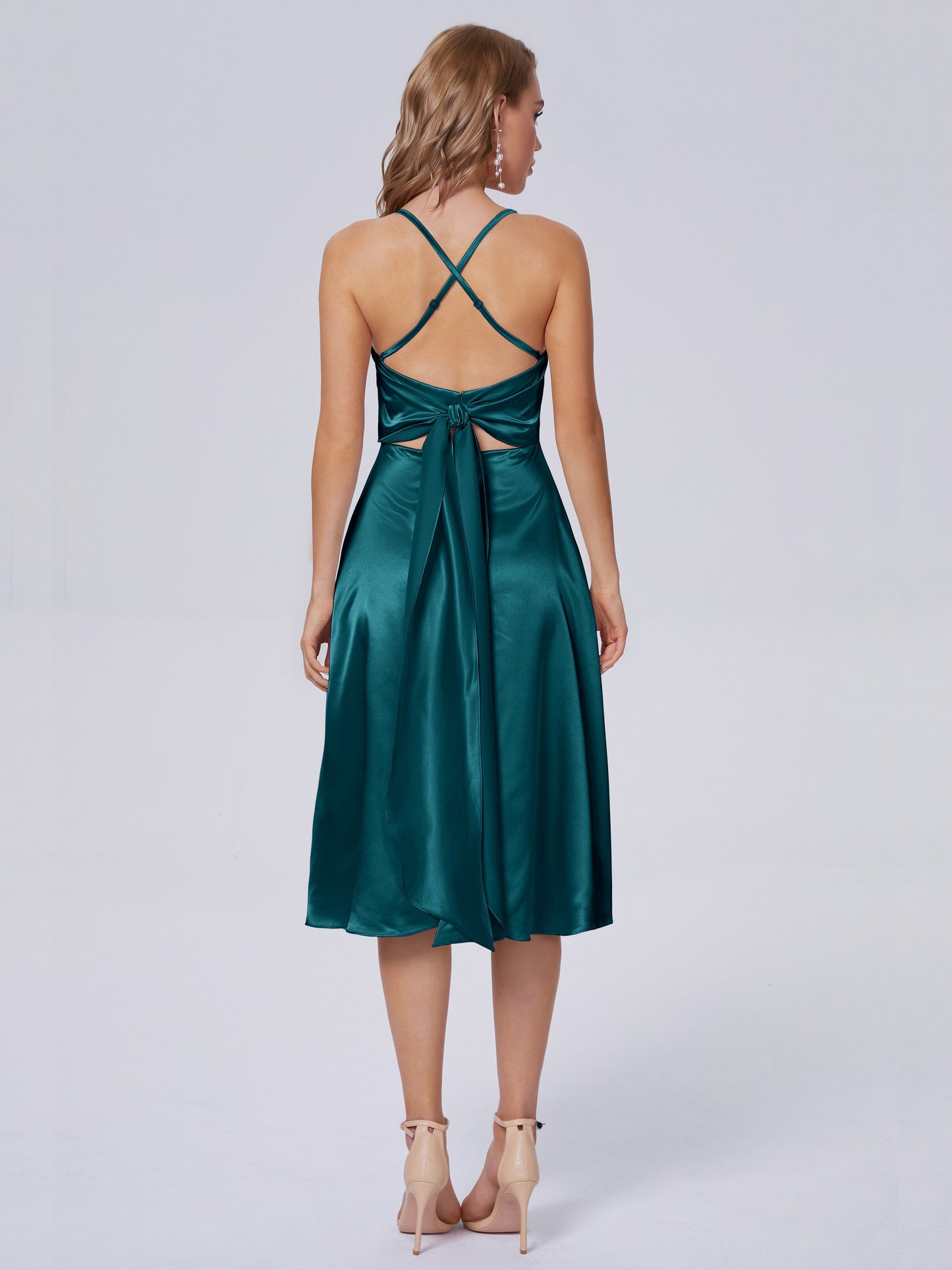 Rowan Scoop Soft Satin Short Bridesmaid Dresses