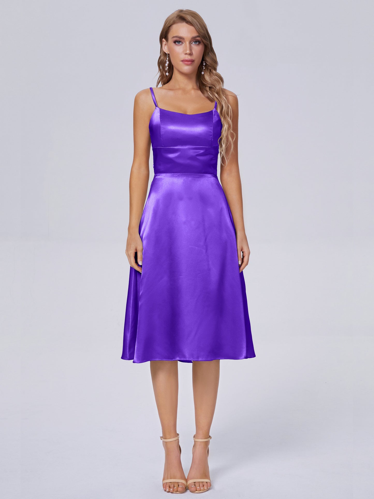 Rowan Scoop Soft Satin Short Bridesmaid Dresses