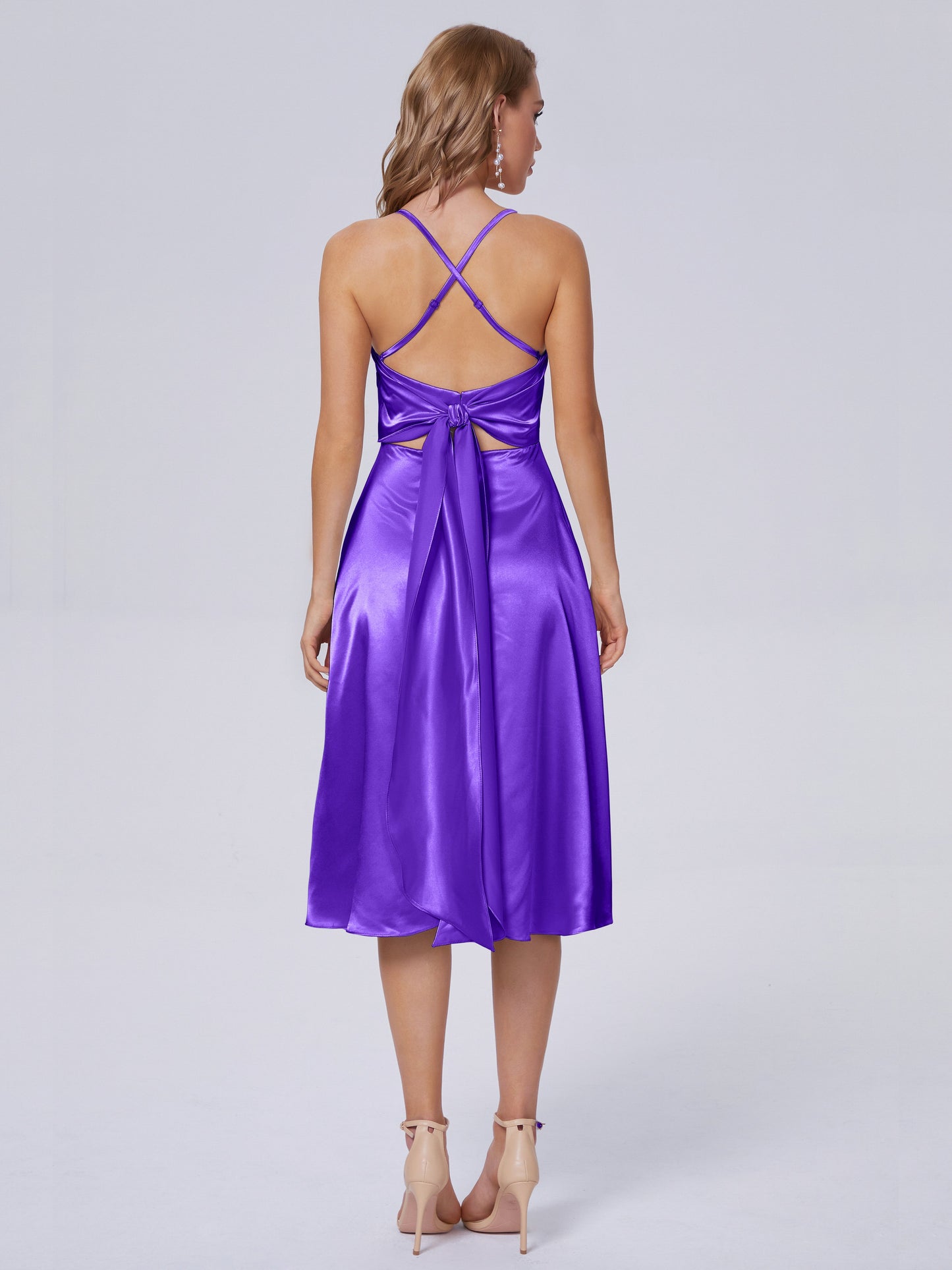Rowan Scoop Soft Satin Short Bridesmaid Dresses