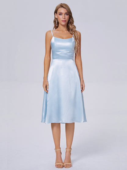 Rowan Scoop Soft Satin Short Bridesmaid Dresses