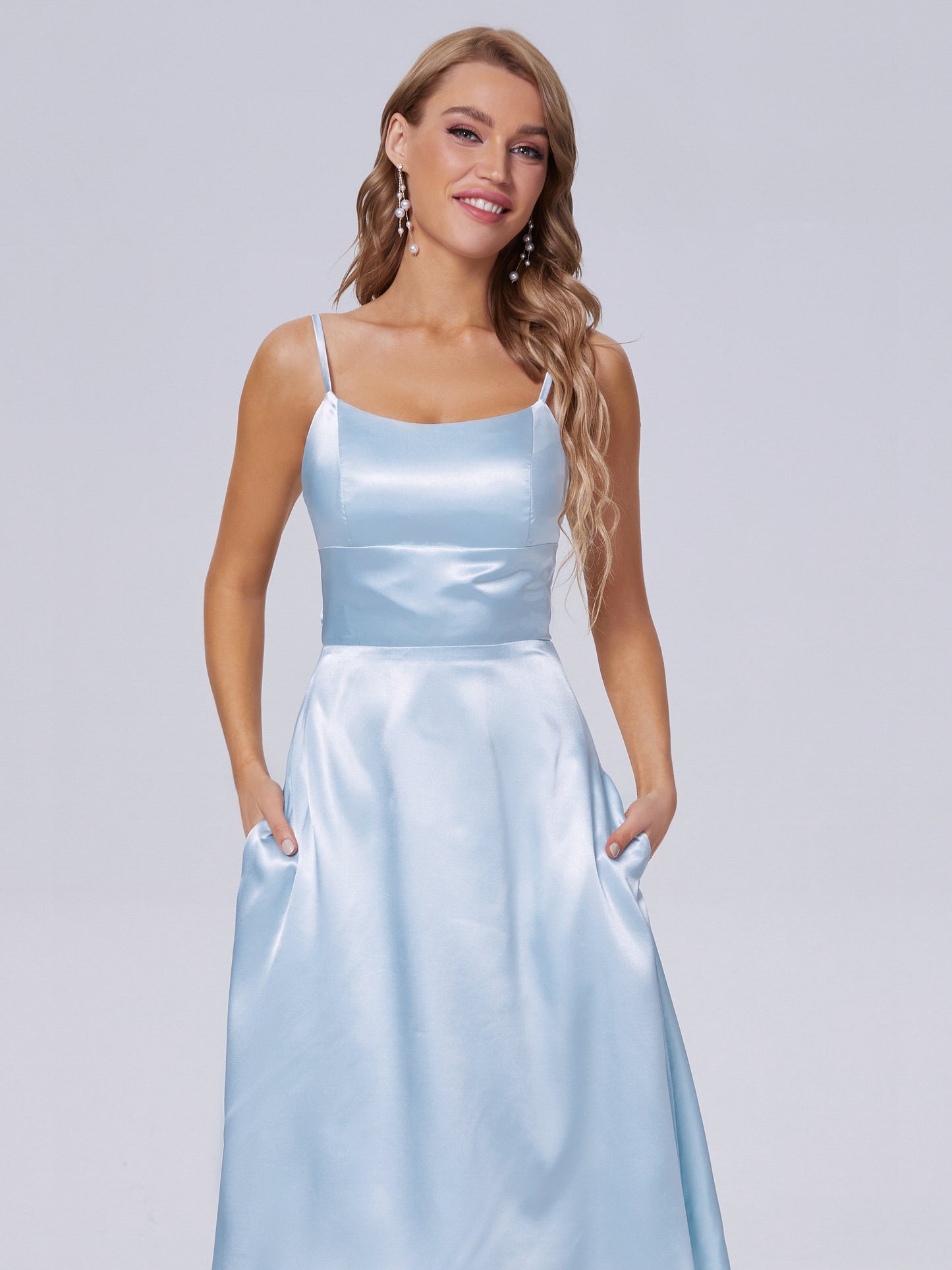 Rowan Scoop Soft Satin Short Bridesmaid Dresses
