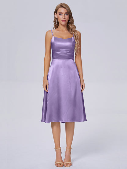 Rowan Scoop Soft Satin Short Bridesmaid Dresses