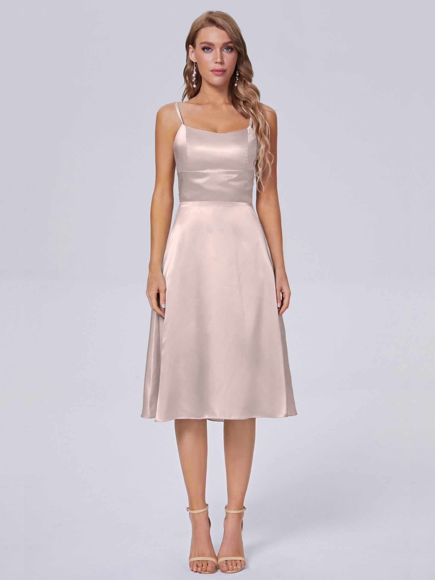 Rowan Scoop Soft Satin Short Bridesmaid Dresses