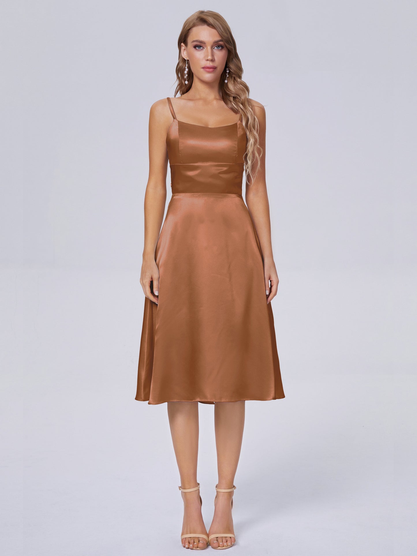 Rowan Scoop Soft Satin Short Bridesmaid Dresses