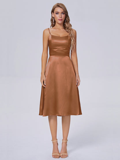 Rowan Scoop Soft Satin Short Bridesmaid Dresses