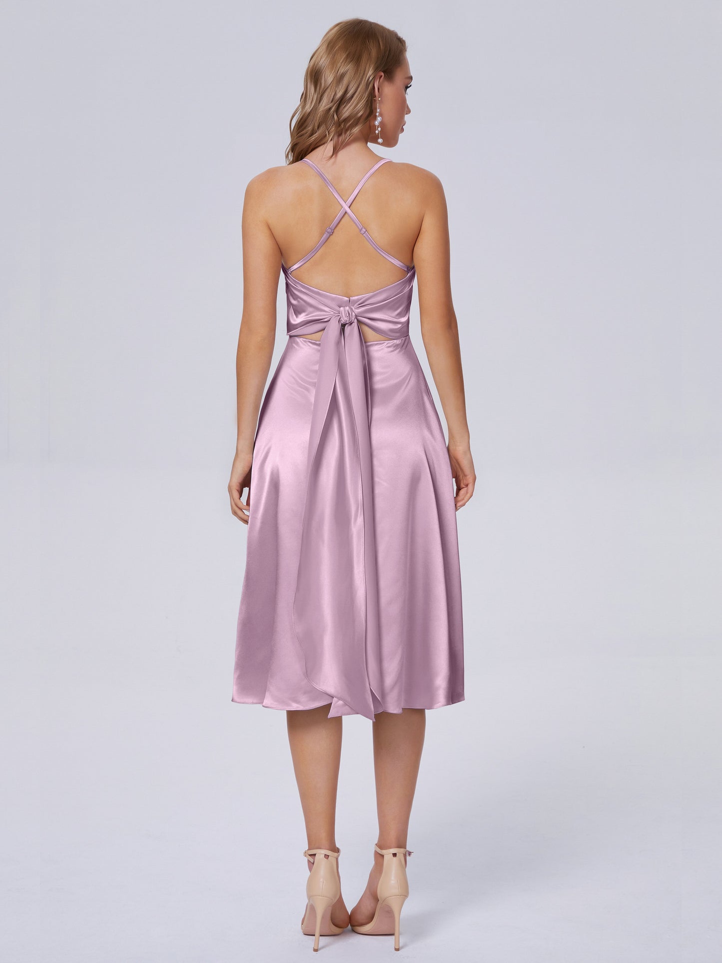 Rowan Scoop Soft Satin Short Bridesmaid Dresses