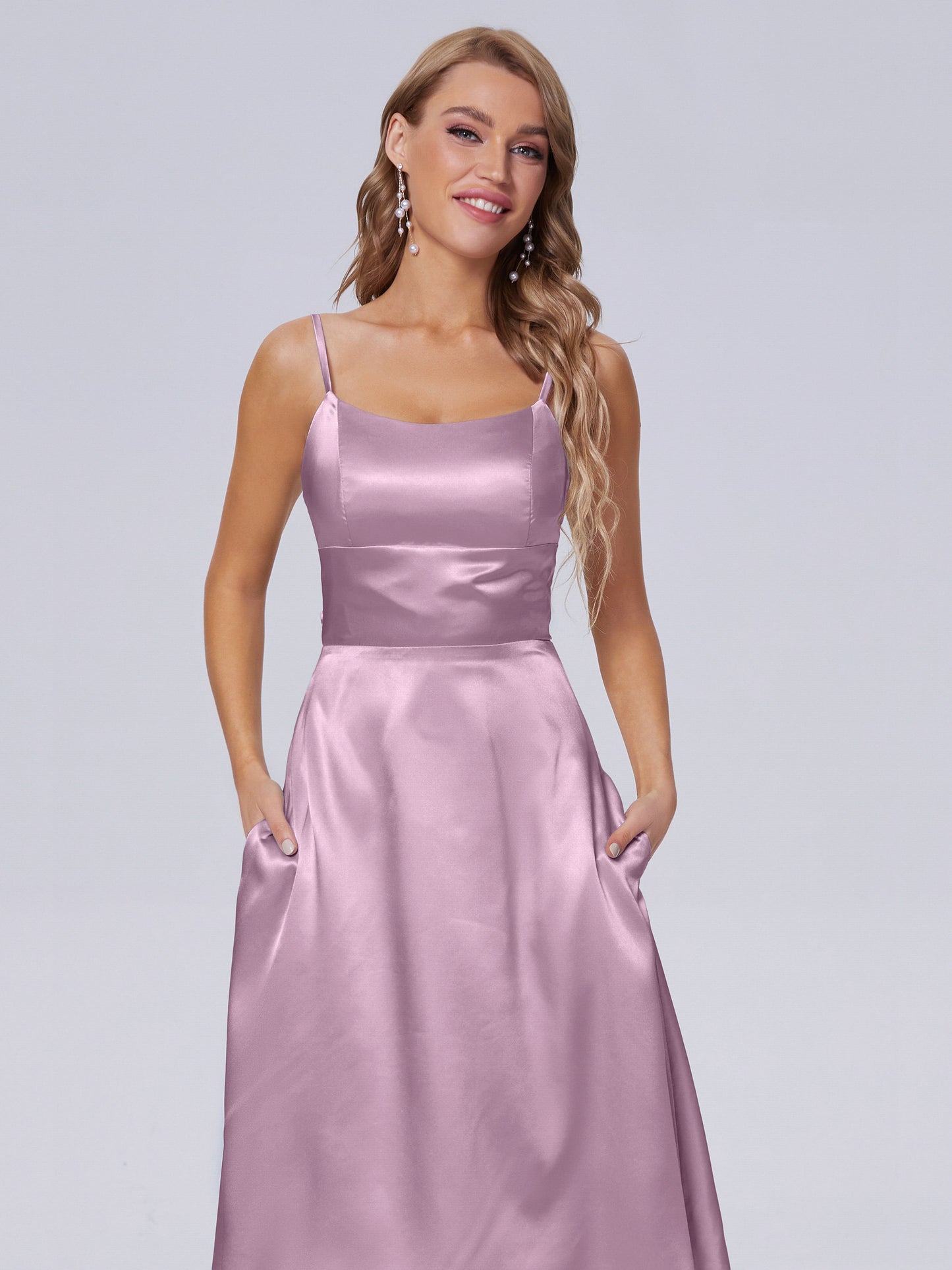 Rowan Scoop Soft Satin Short Bridesmaid Dresses