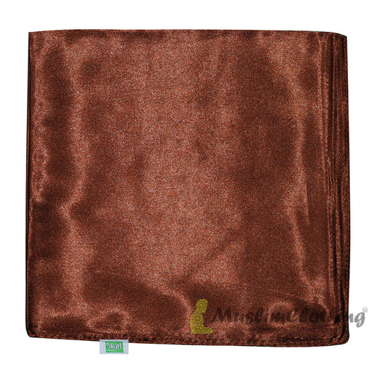 Rust Brown Borderless Satin Scarf Hijab Shawl Islamic Headwear
