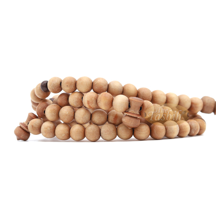 Sandalwood Jerrahi Prayer Beads Scented Tasbih Misbaha 8 mm 11-Bead Marker Black Tassel