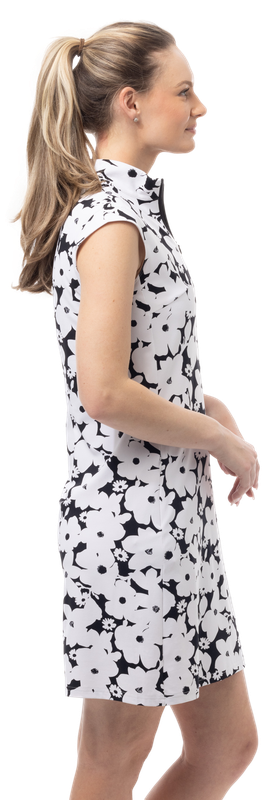 SanSoleil Solstyle S/L Dress - Black/White