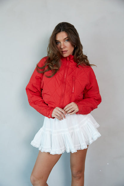 Sierra Quilted Cropped Puffer Jacket