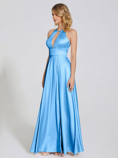 Dakota Soft Satin Bridesmaid Dress With Cutout