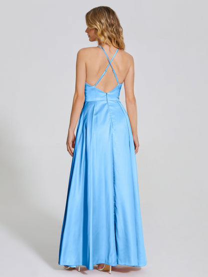 Dakota Soft Satin Bridesmaid Dress With Cutout