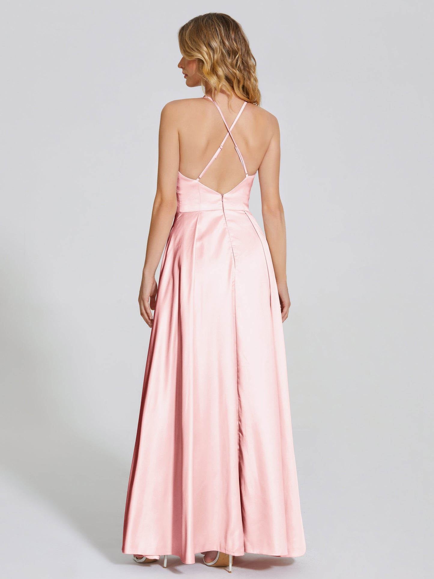 Dakota Soft Satin Bridesmaid Dress With Cutout